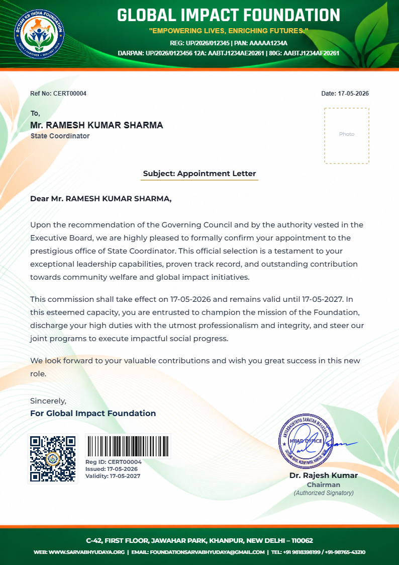 Official Appointment Letter